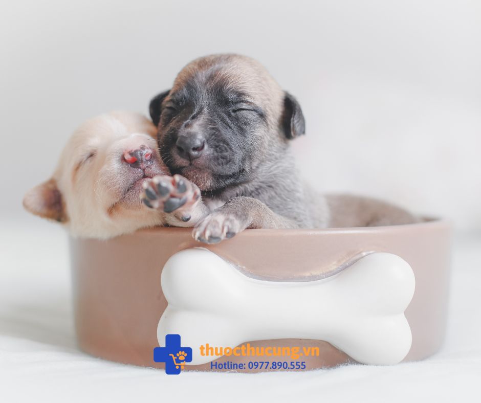 Cai sữa và tập ăn cho chó con
