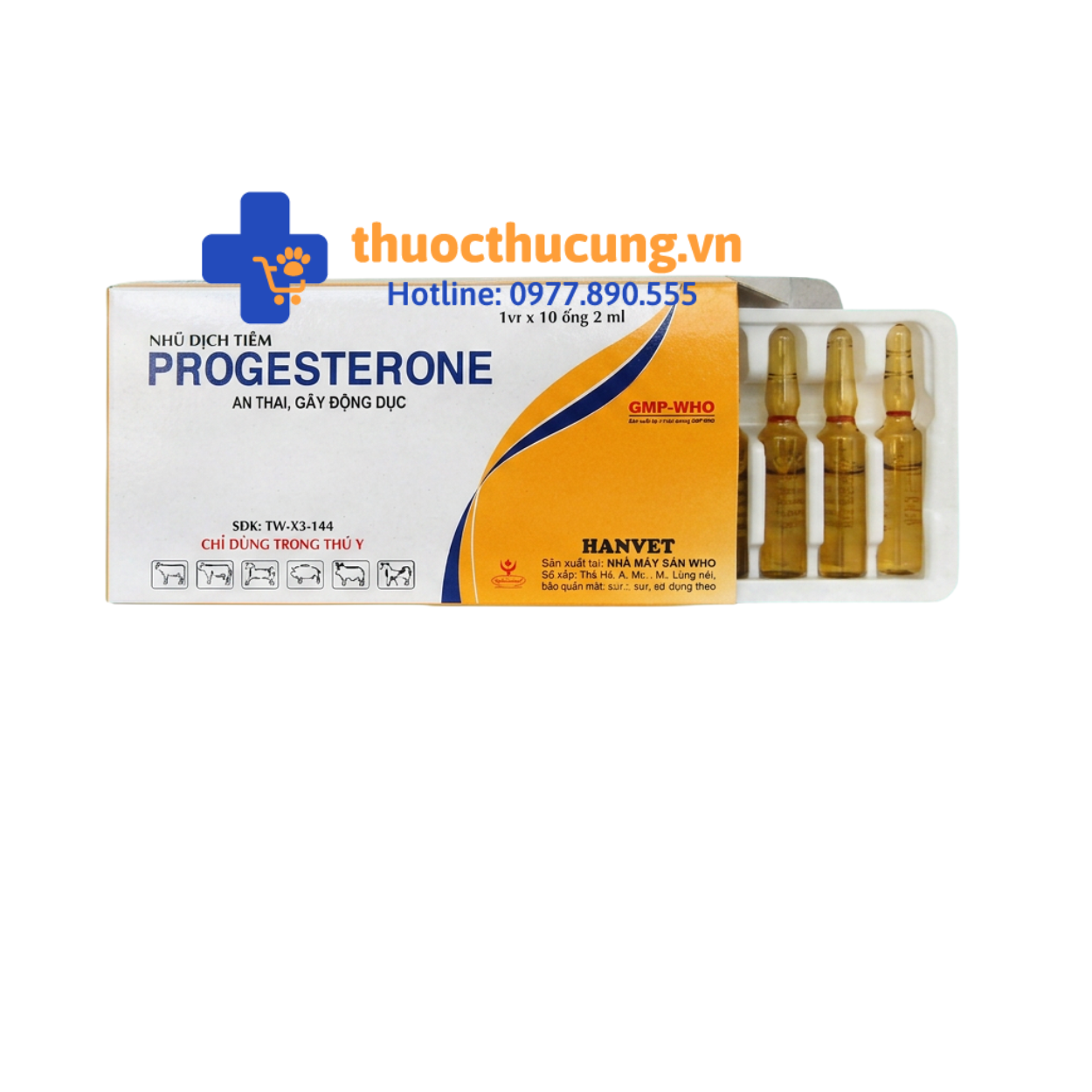 Progesteron An thai động dục, chữa cuồng dâm cho gia súc