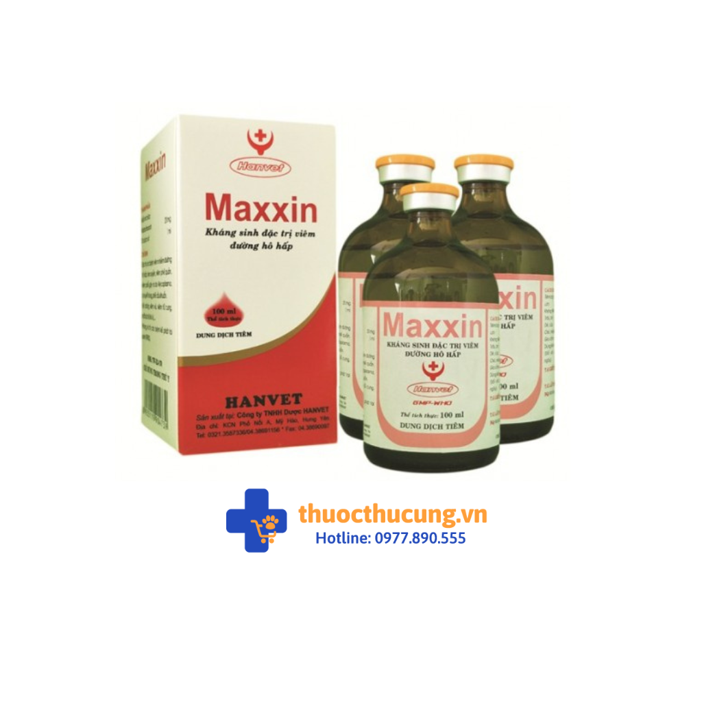 Maxxin 100ml Kháng sinh đặc trị viêm đường hô hấp cho gia súc gia cầm