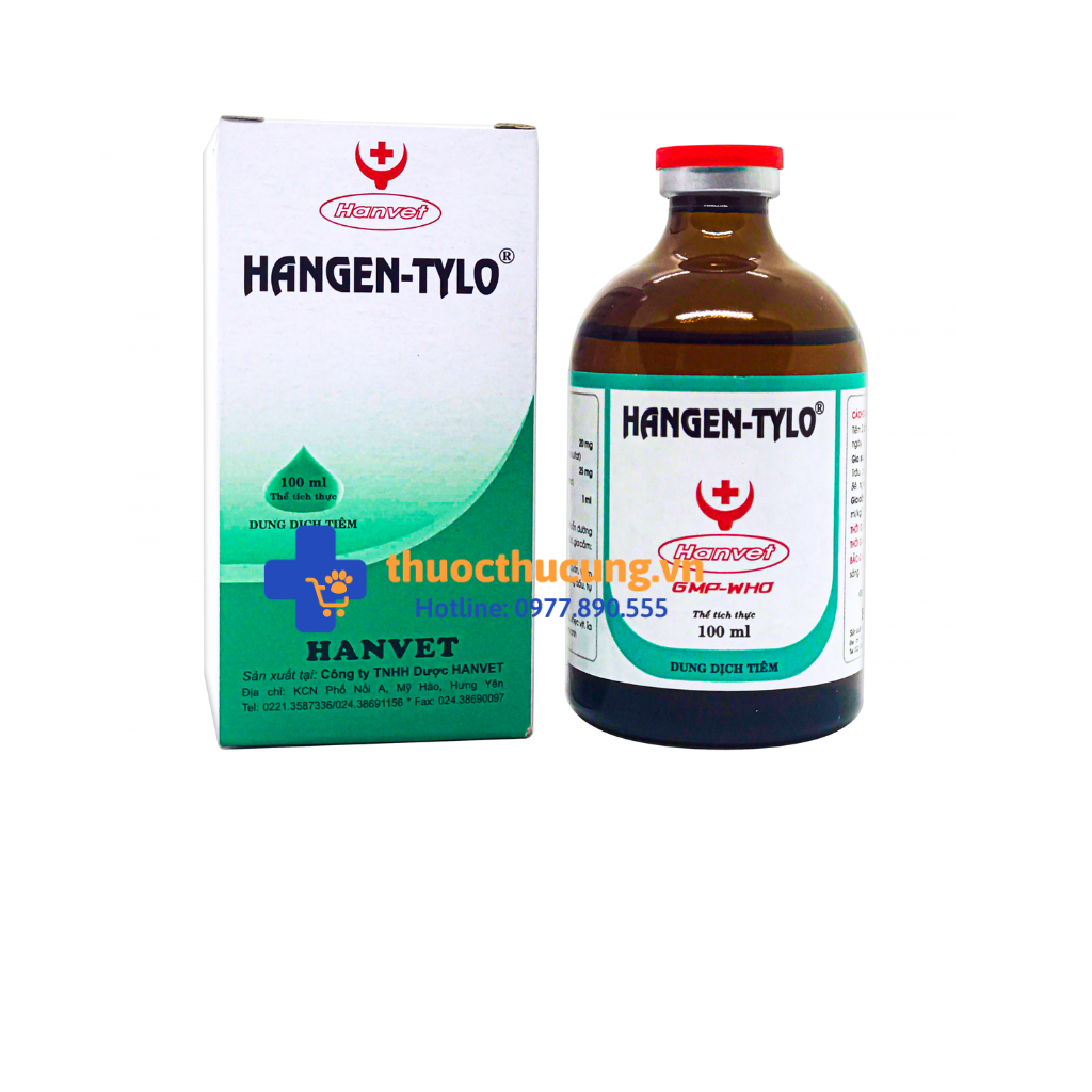 HANGEN-TYLO (1) Trị các bệnh nhiễm khuẩn đường hô hấp, tiêu hóa ở gia súc, gia cầm