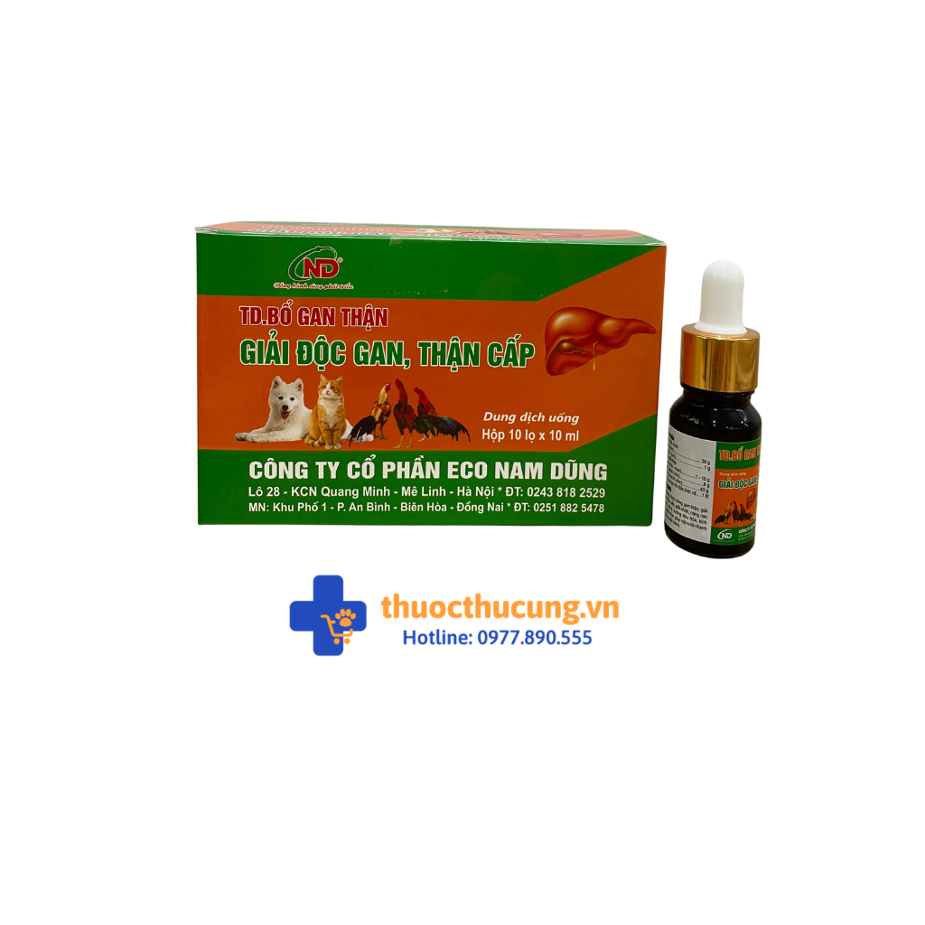 Giải độc gan thận cấp cho thú cưng, gà đá (gà chọi)