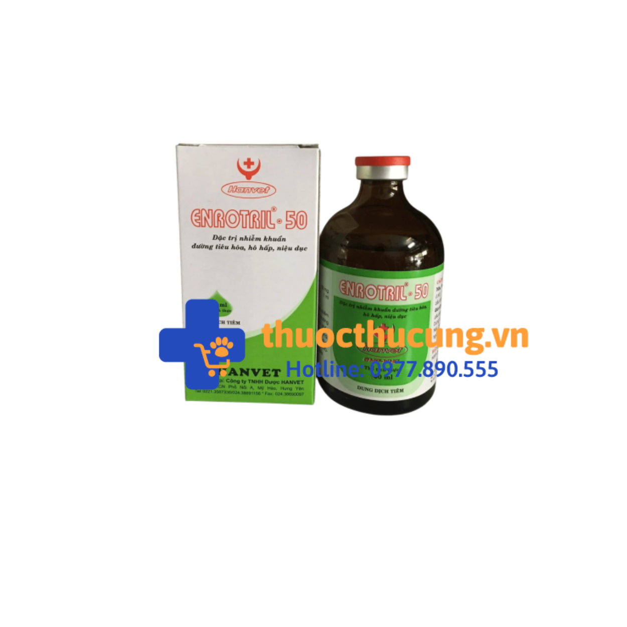 Enrotril-50 Đặc trị nhiễm khuẩn đường tiêu hoá, hô hấp, niệu dục