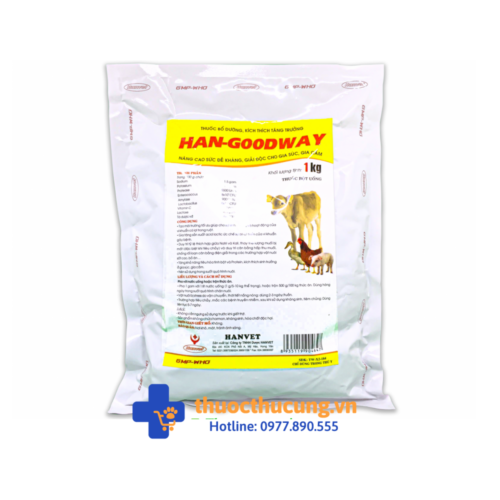 Thuốc bổ dưỡng, kích thích tăng trưởng, nâng cao sức đề kháng, giải độc cho gia súc gia cầm